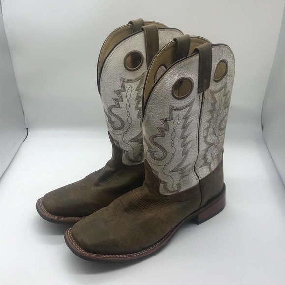 Cowboy Other - Smoky Mountain Mens 10.5D Drifter Brown Distress Antique White Cowboy Boots